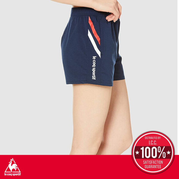 le coq sportif le coq sportif กางเกงเทรนนิ่งขาสั้น ออกกำลังกาย ผู้หญิง รุ่น SOLEIL SHORTS สีกรม Sport Training Short Pants