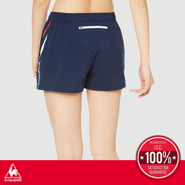 le coq sportif le coq sportif กางเกงเทรนนิ่งขาสั้น ออกกำลังกาย ผู้หญิง รุ่น SOLEIL SHORTS สีกรม Sport Training Short Pants